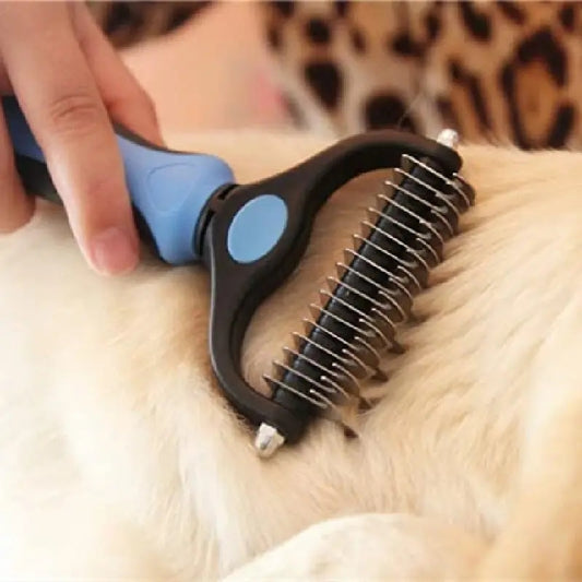 Brosse Démêlante Professionnelle pour Animaux de Compagnie - Double Face